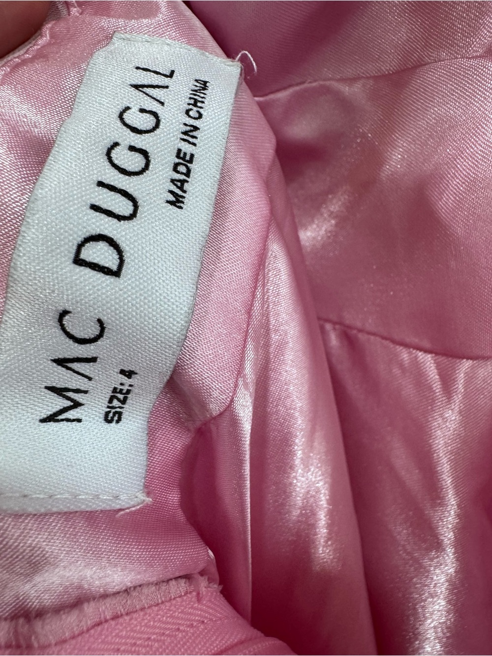 NEW MAC DUGGAL
Pink Ruffle Tiered Cut-Out Chiffon Gown in Blush Sz: 4 #67911 - Picture 9 of 13